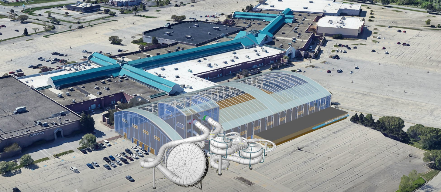 Concept rendering of the Bradley Indoor Waterpark